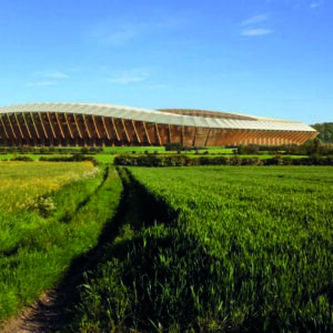 First Mass Timber stadium